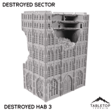 Destroyed Sector 8mm Scale Building Pack