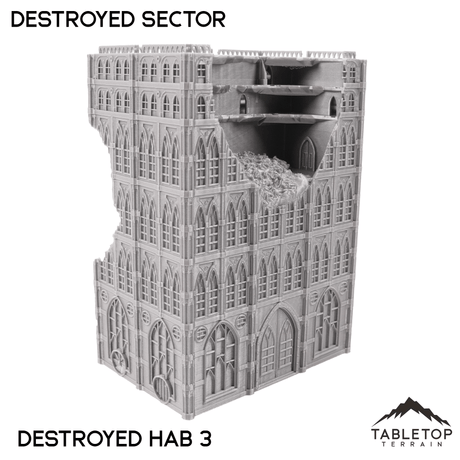 Destroyed Sector 8mm Scale Building Pack