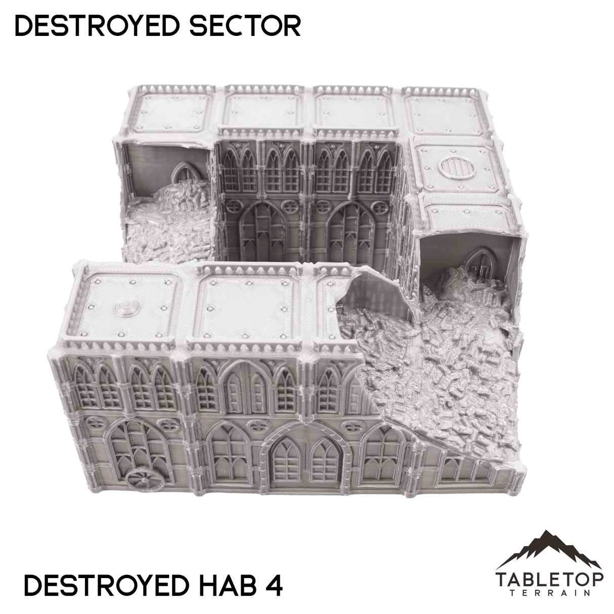 Destroyed Sector 8mm Scale Building Pack