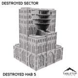 Destroyed Sector 8mm Scale Building Pack