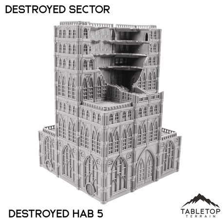 Destroyed Sector 8mm Scale Building Pack