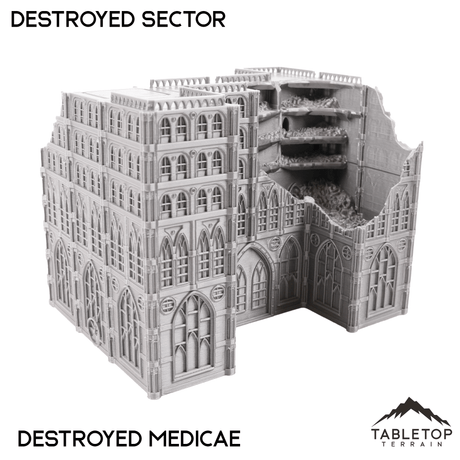 Destroyed Sector 8mm Scale Building Pack