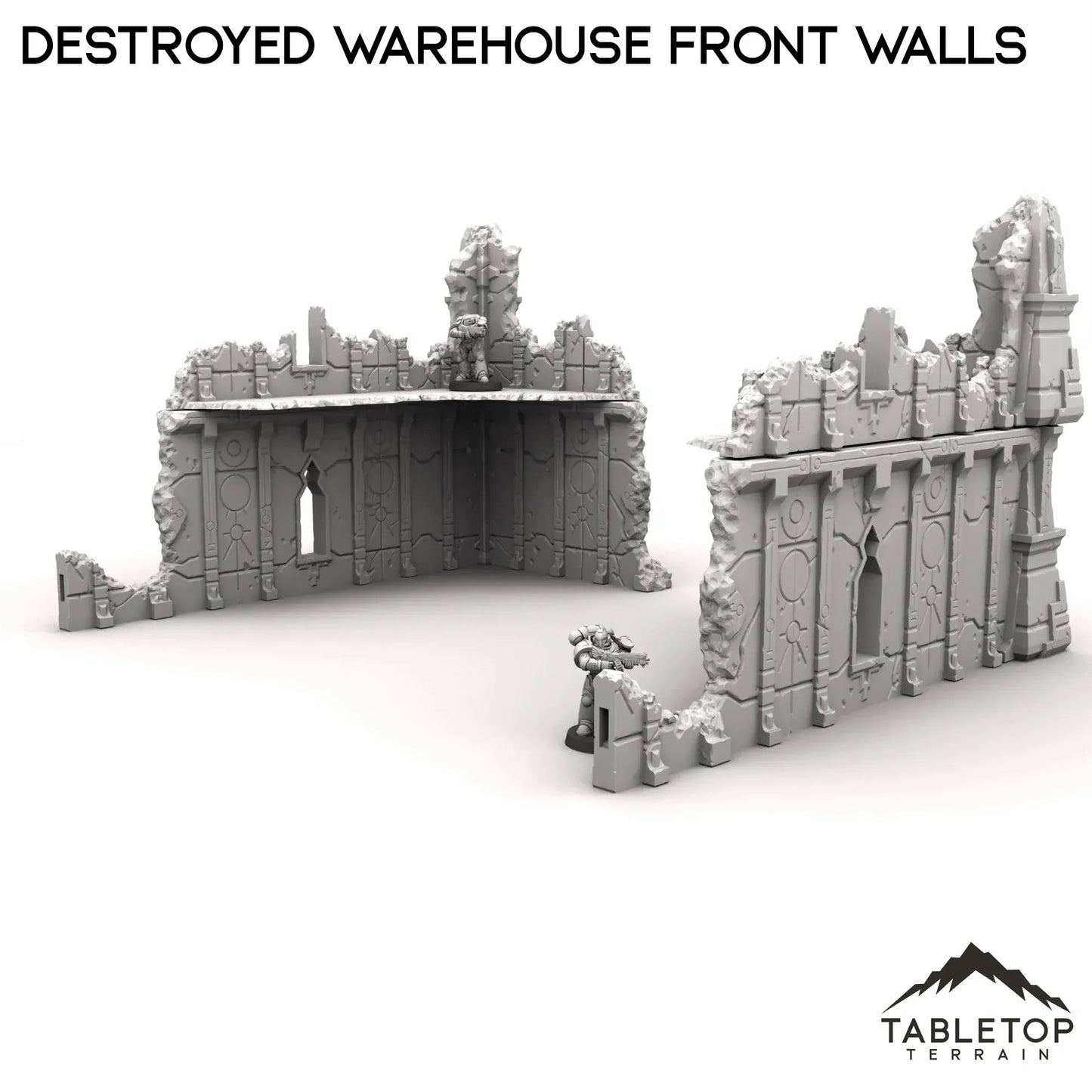 Destroyed Warehouse Front Walls