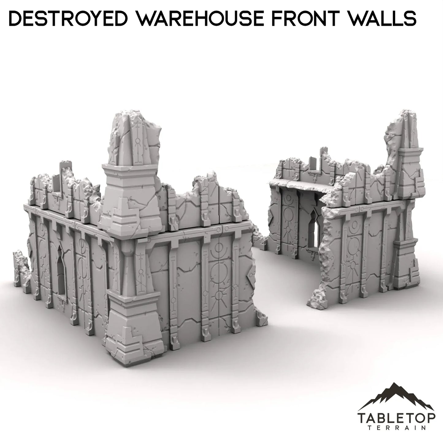 Destroyed Warehouse Front Walls