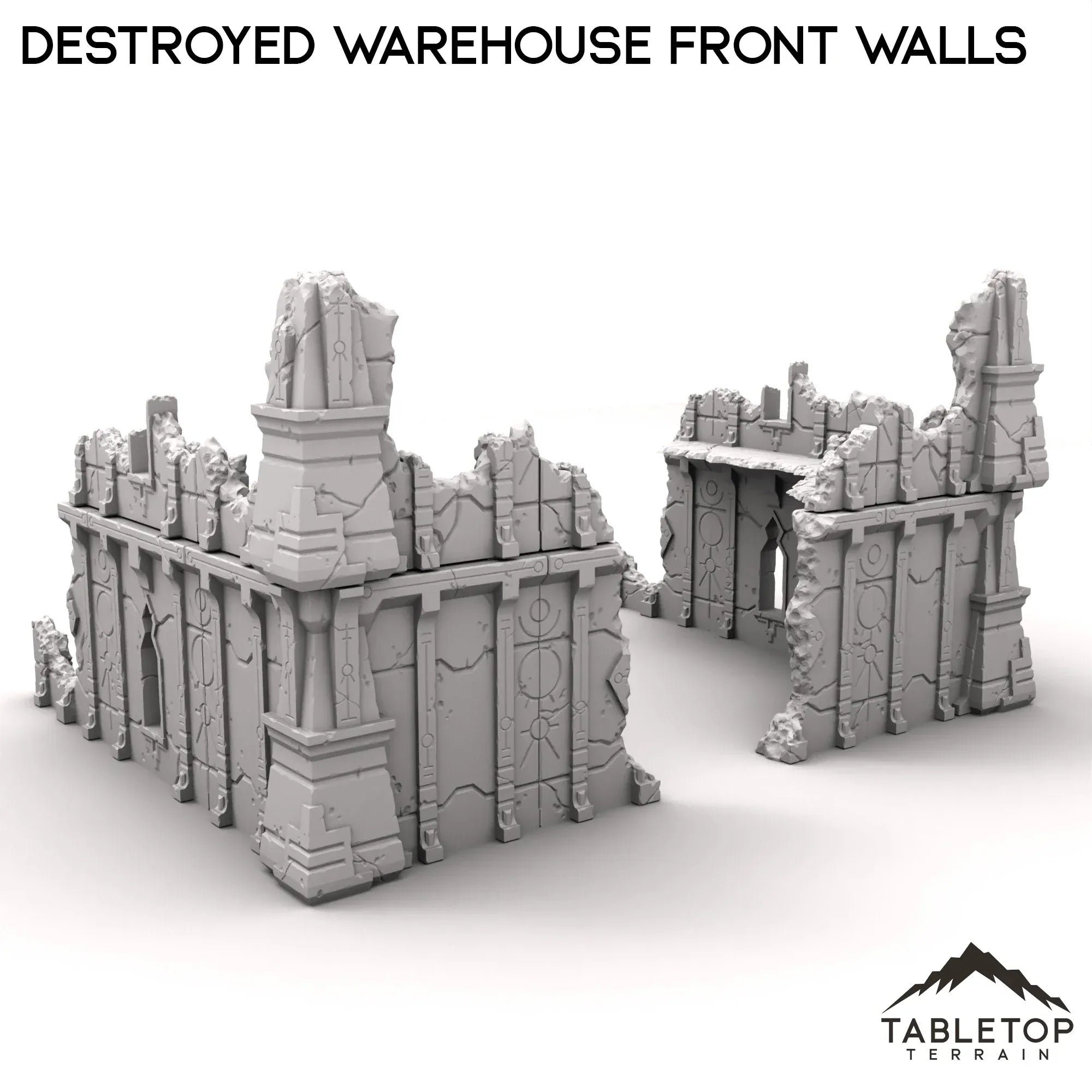Destroyed Warehouse Front Walls