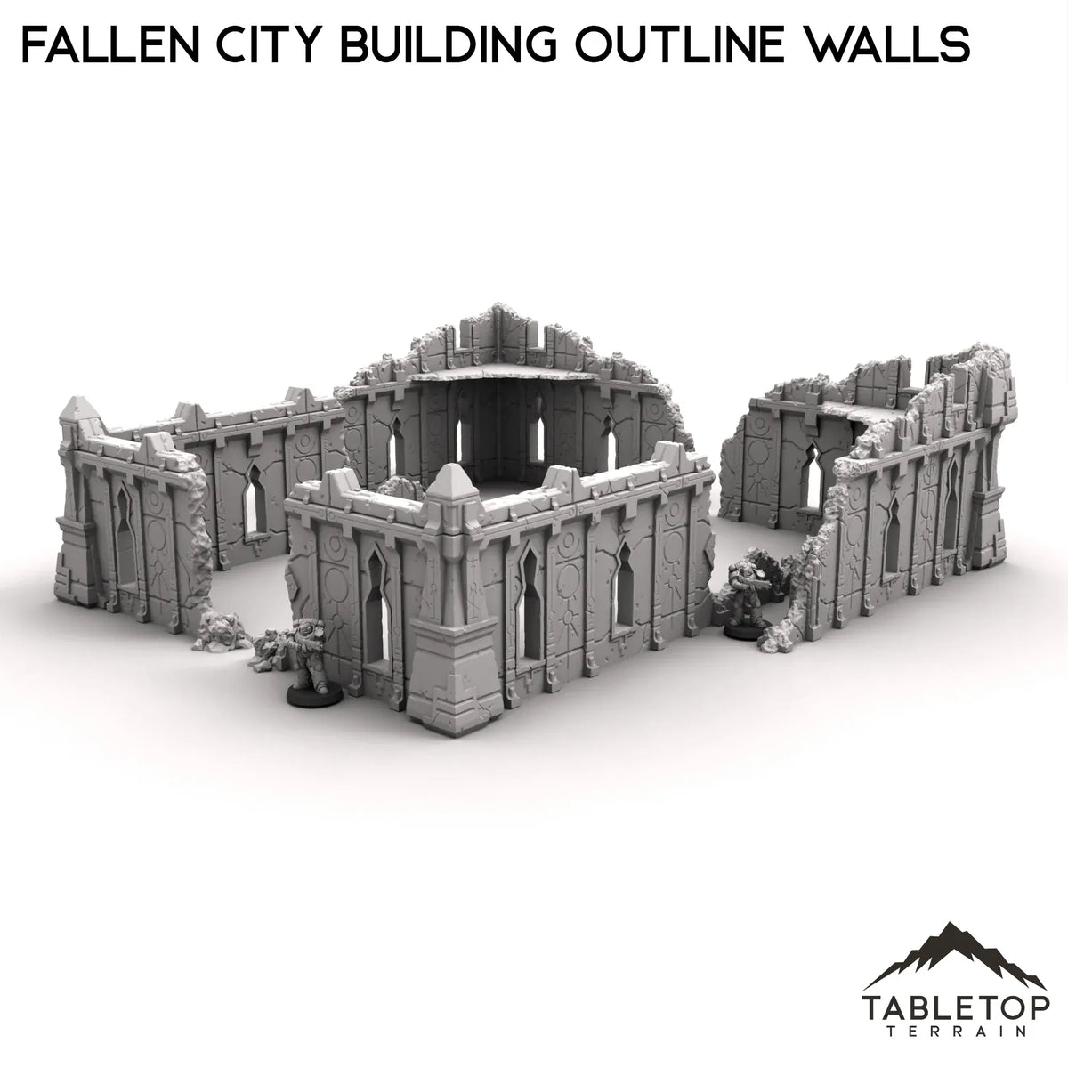Fallen City Building Outline Walls