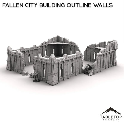 Fallen City Building Outline Walls
