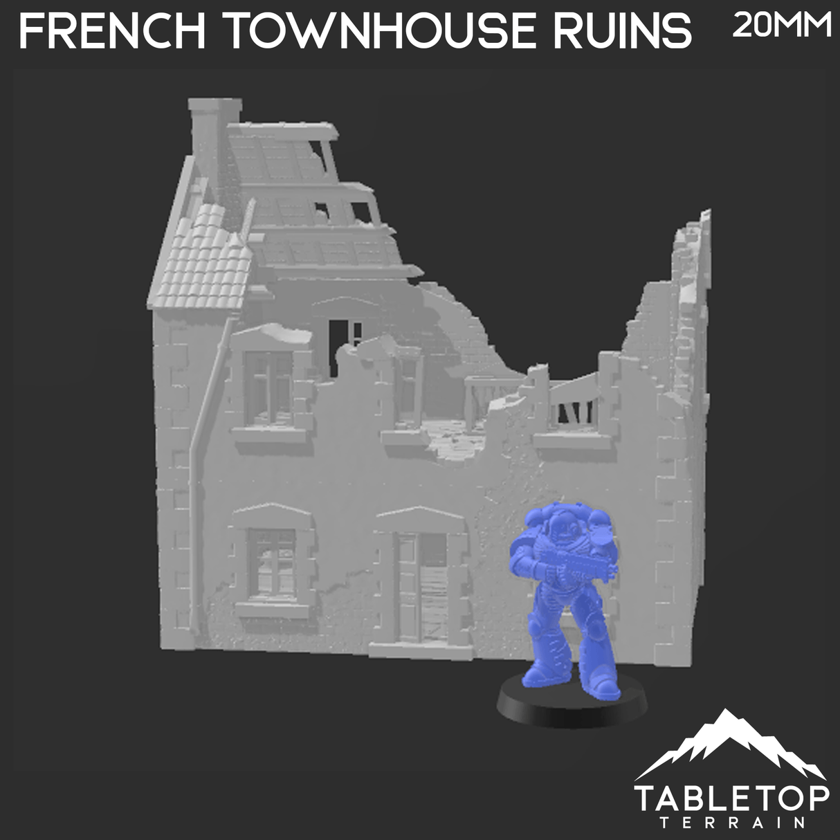 French Townhouse Ruins - WWII Building