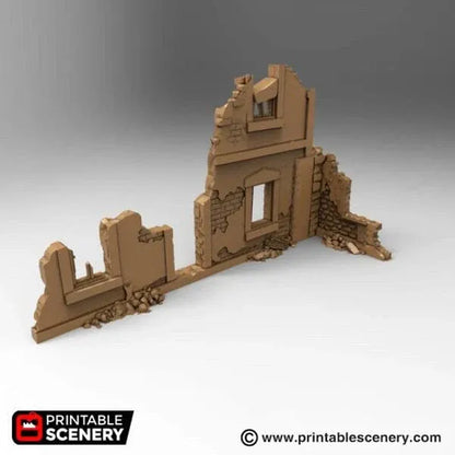 Modular Town Ruins - WWII Terrain