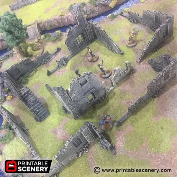 Modular Town Ruins - WWII Terrain