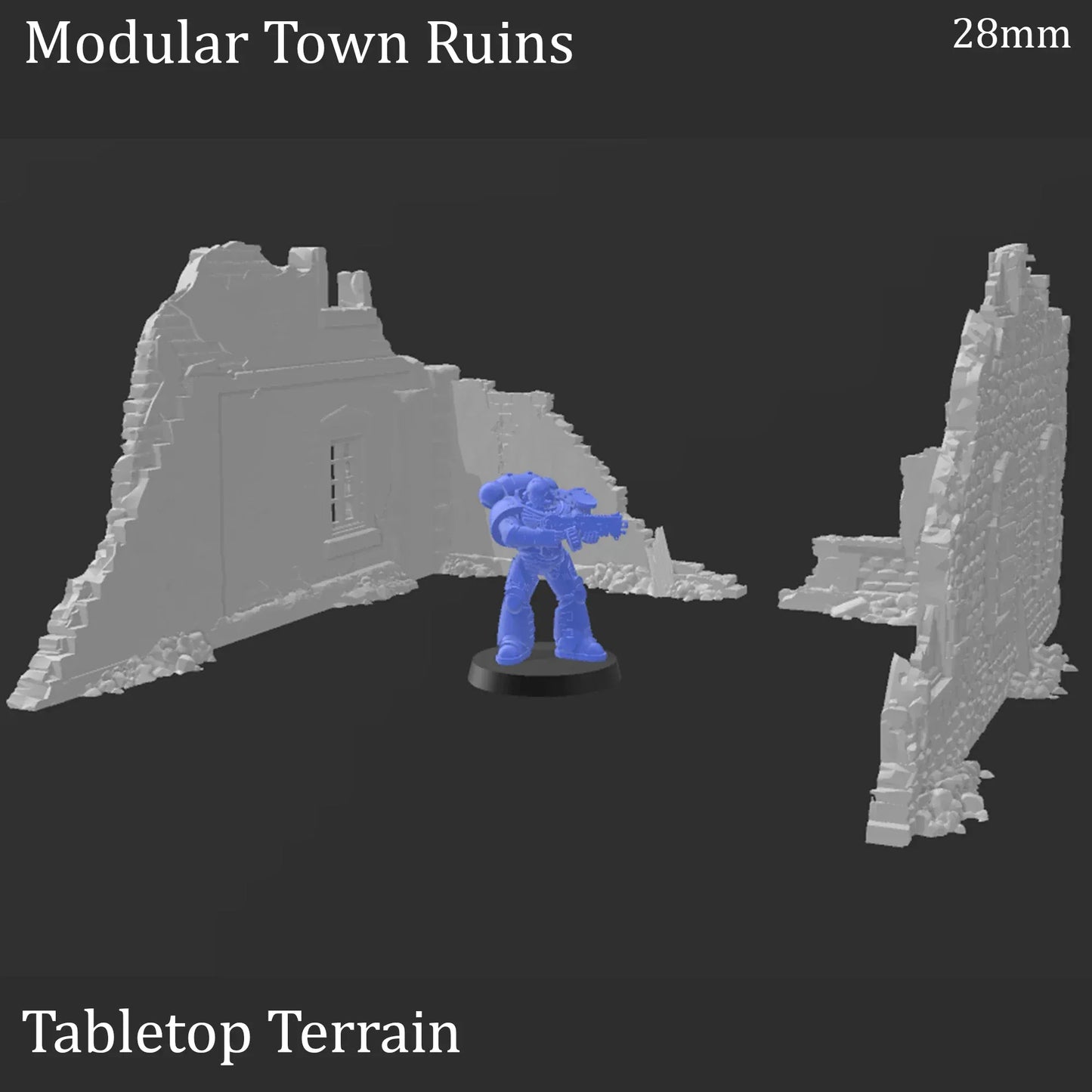 Modular Town Ruins - WWII Terrain