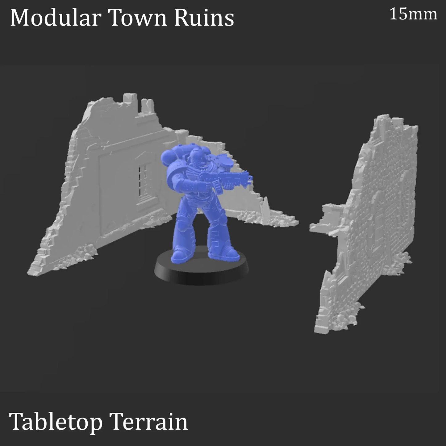 Modular Town Ruins - WWII Terrain