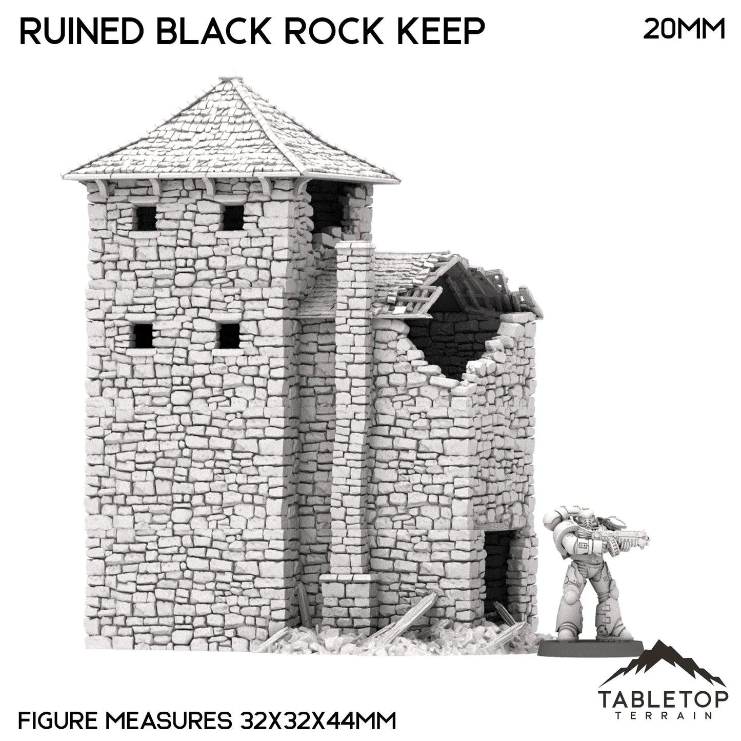 Ruined Black Rock Keep - Country & King - Fantasy Historical Ruins
