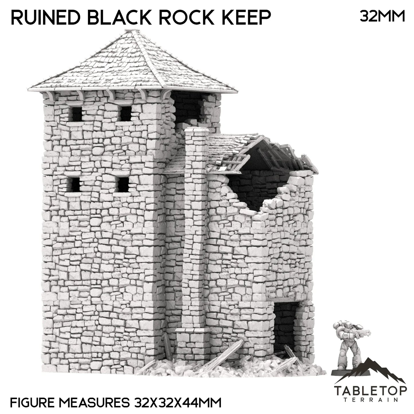 Ruined Black Rock Keep - Country & King - Fantasy Historical Ruins