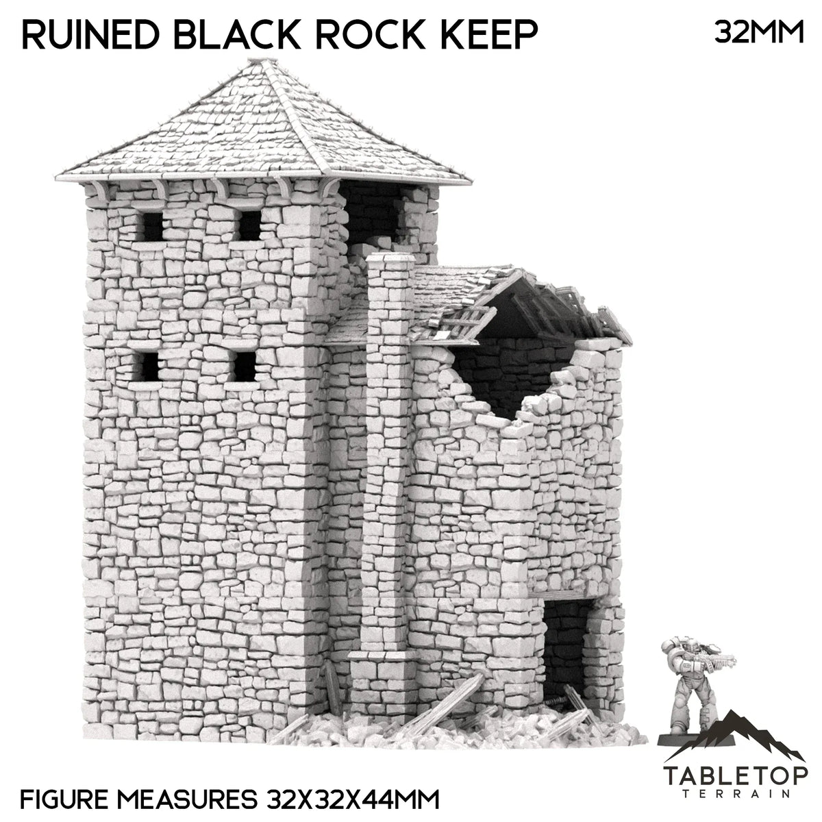 Ruined Black Rock Keep - Country & King - Fantasy Historical Ruins