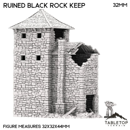 Ruined Black Rock Keep - Country & King - Fantasy Historical Ruins