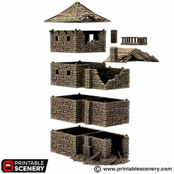 Ruined Black Rock Keep - Country & King - Fantasy Historical Ruins
