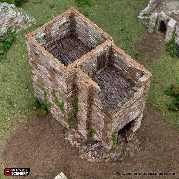 Ruined Black Rock Keep - Country & King - Fantasy Historical Ruins