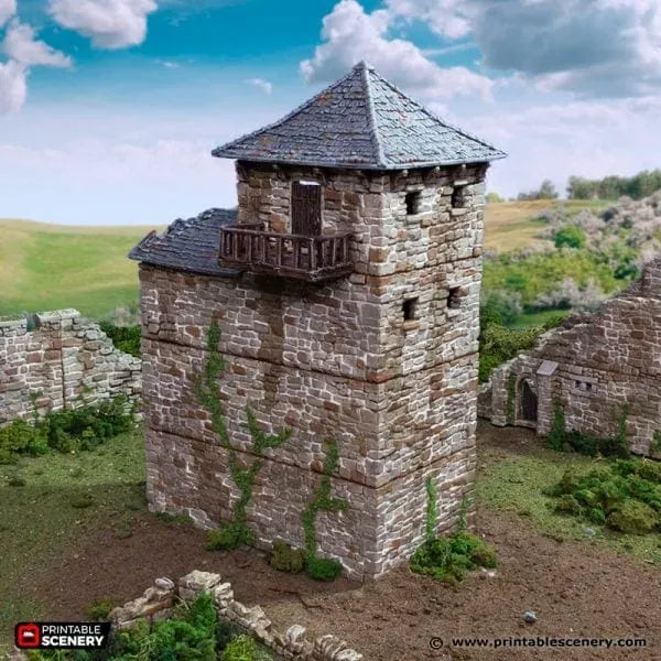 Ruined Black Rock Keep - Country & King - Fantasy Historical Ruins