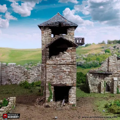 Ruined Black Rock Keep - Country & King - Fantasy Historical Ruins