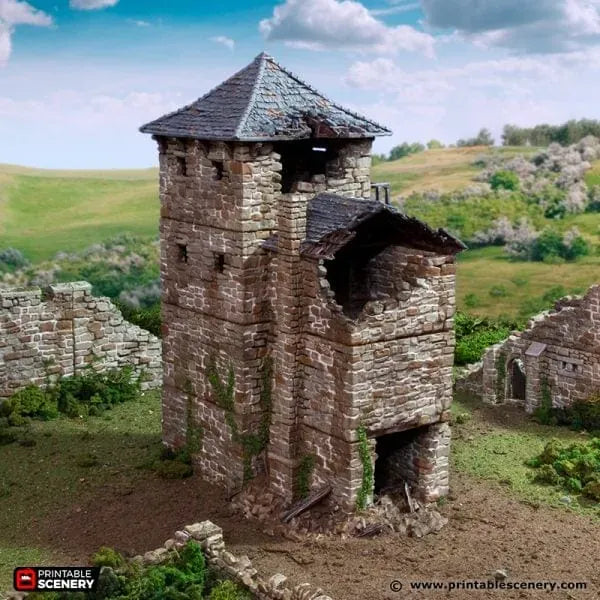 Ruined Black Rock Keep - Country & King - Fantasy Historical Ruins