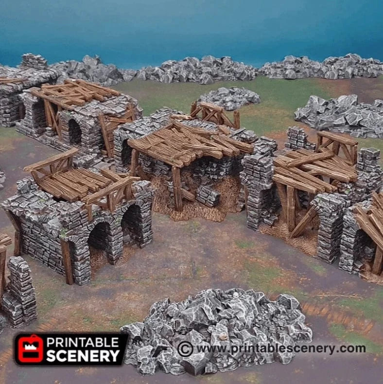 Ruined Bridge Spans - Fantasy Ruins