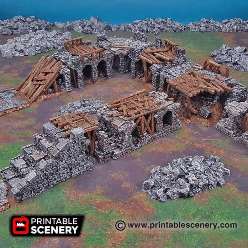 Ruined Bridge Spans - Fantasy Ruins