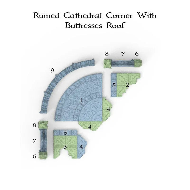 Ruined Corner with Buttresses - Openlock