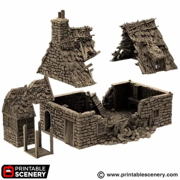 Ruined Country Manor - Country & King - Fantasy Historical Ruins