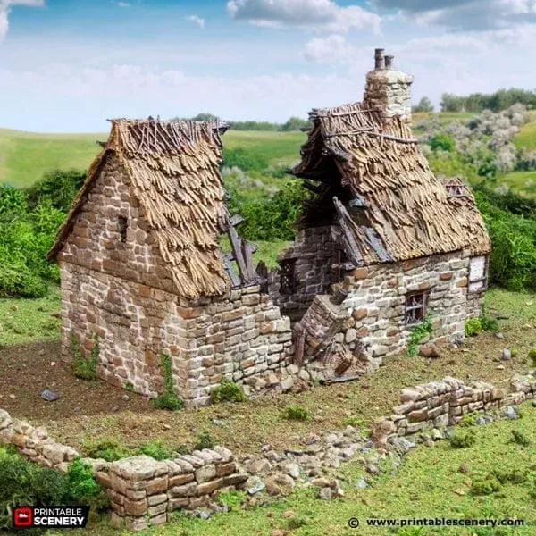 Ruined Country Manor - Country & King - Fantasy Historical Ruins