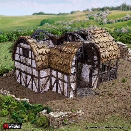 Ruined Country Stables - Country & King - Fantasy Historical Ruins