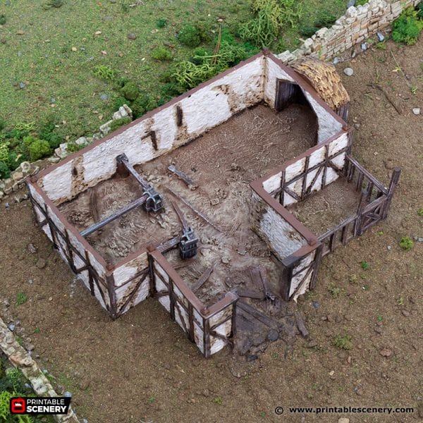 Ruined Country Stables - Country & King - Fantasy Historical Ruins