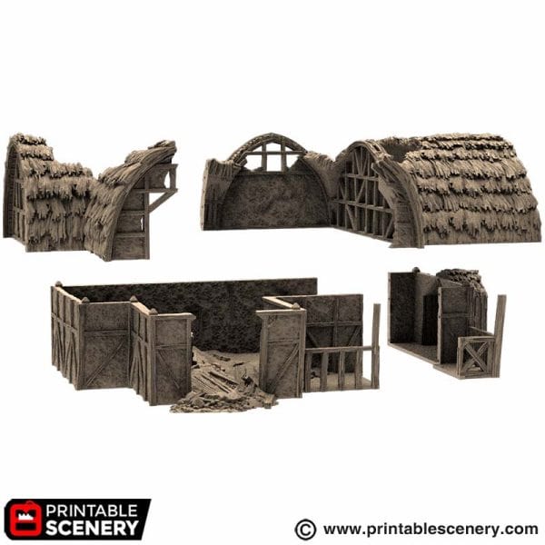 Ruined Country Stables - Country & King - Fantasy Historical Ruins