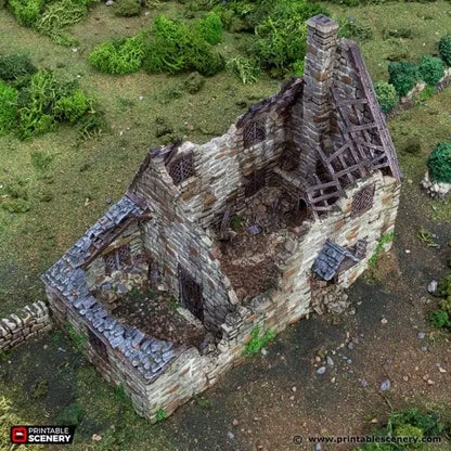 Ruined Crow Cottage - Country & King - Fantasy Historical Ruins