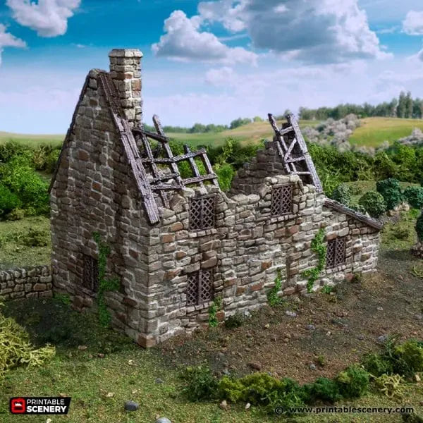 Ruined Crow Cottage - Country & King - Fantasy Historical Ruins