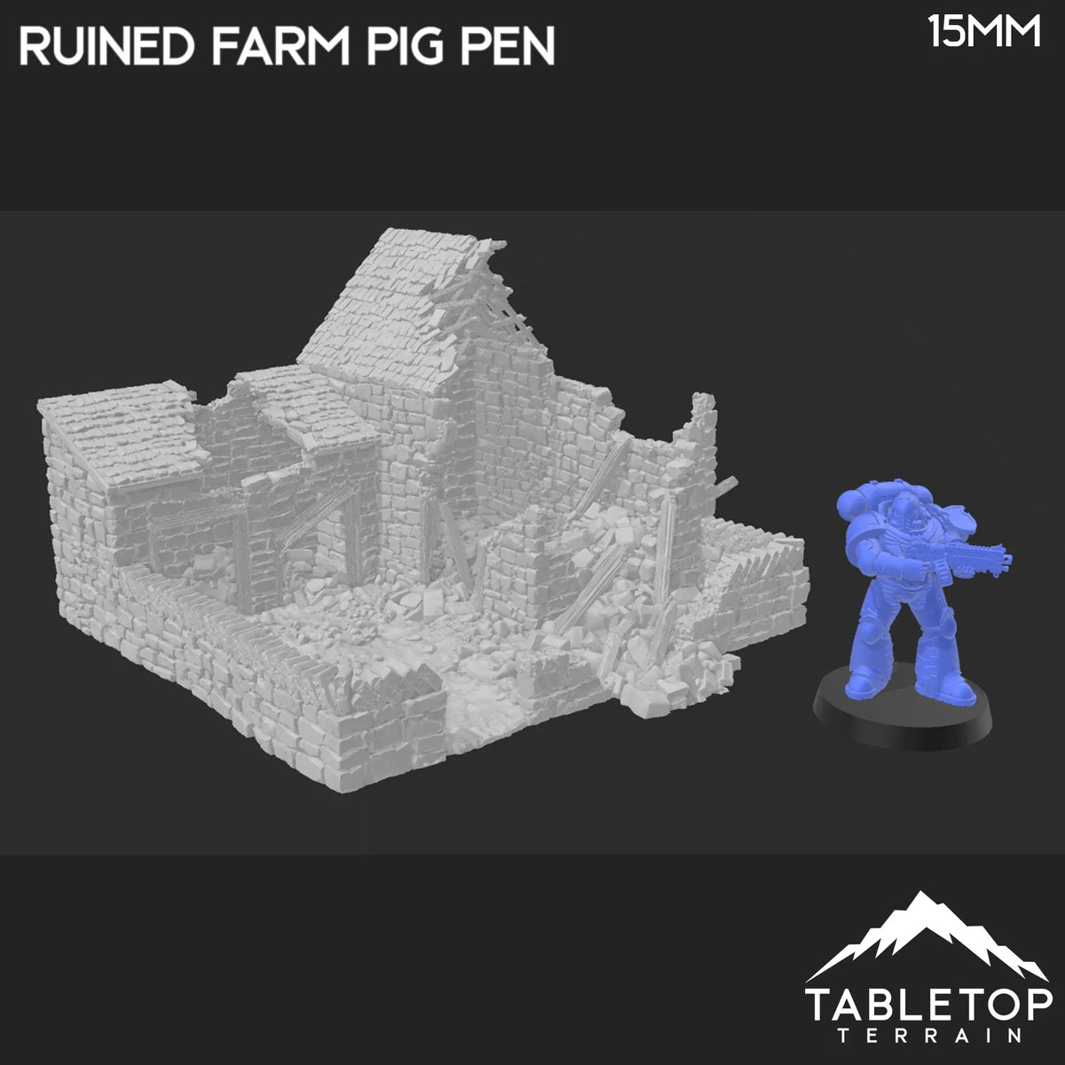Ruined Farm Pig Pen - Country & King - Fantasy Historical Building
