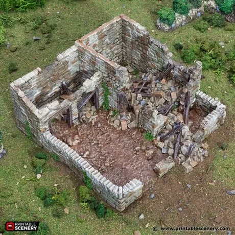 Ruined Farm Pig Pen - Country & King - Fantasy Historical Building