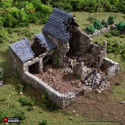 Ruined Farm Pig Pen - Country & King - Fantasy Historical Building