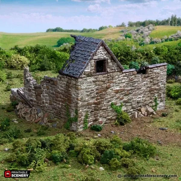 Ruined Farm Pig Pen - Country & King - Fantasy Historical Building