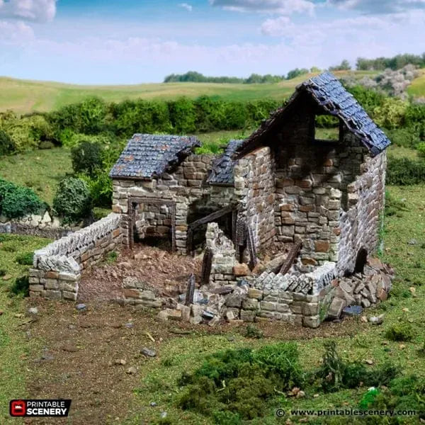 Ruined Farm Pig Pen - Country & King - Fantasy Historical Building
