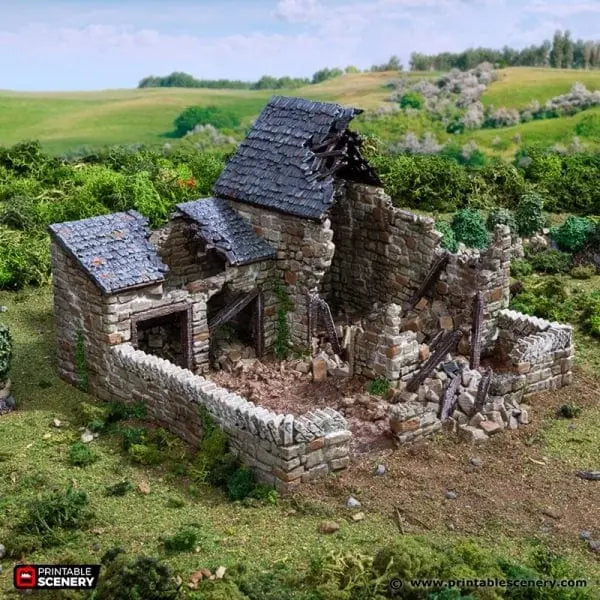 Ruined Farm Pig Pen - Country & King - Fantasy Historical Building