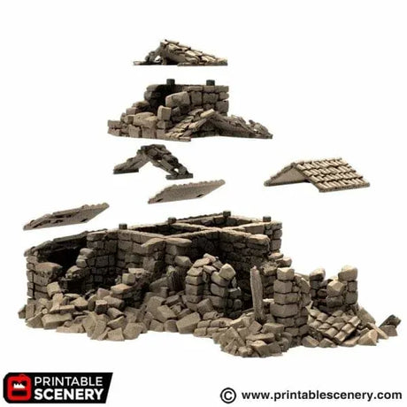 Ruined French Mausoleum - Country & King - Fantasy Historical Ruins