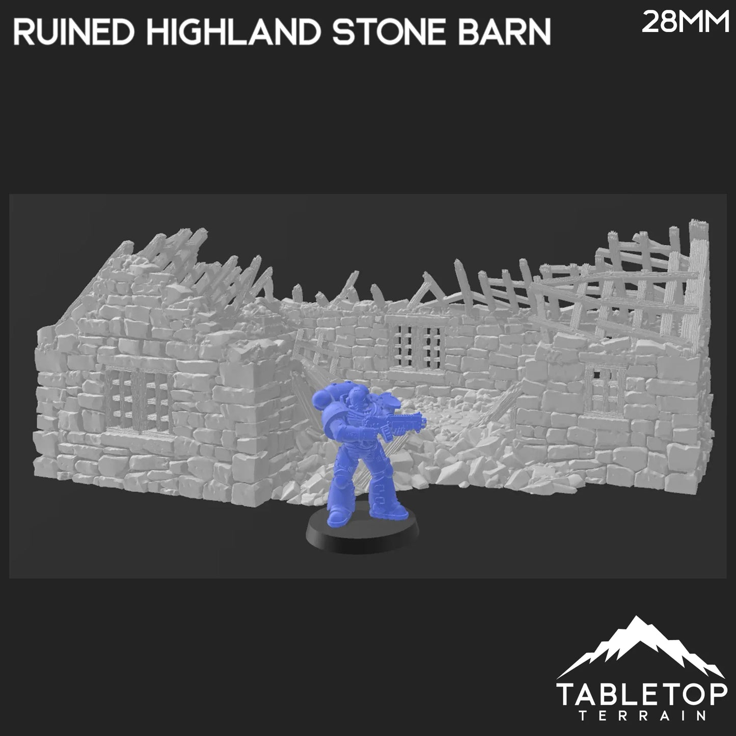 Ruined Highland Stone Barn - Country & King - Fantasy Historical Ruins