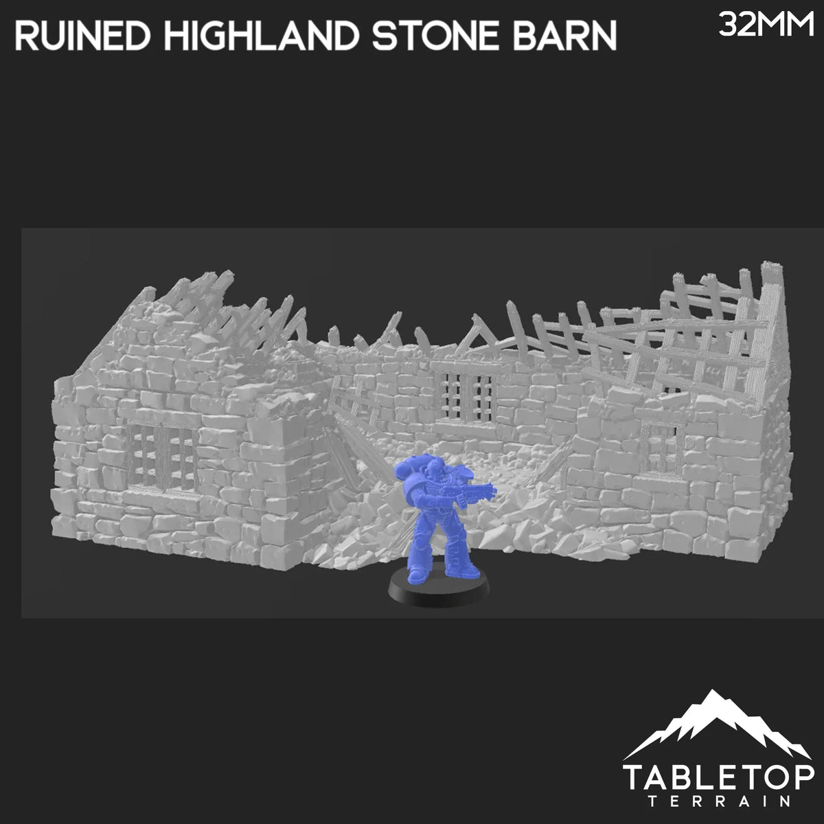 Ruined Highland Stone Barn - Country & King - Fantasy Historical Ruins
