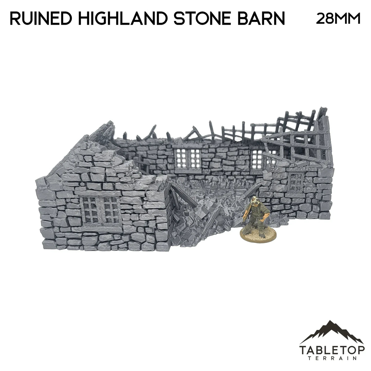 Ruined Highland Stone Barn - Country & King - Fantasy Historical Ruins