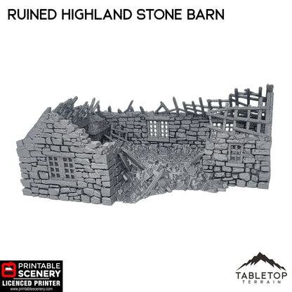 Ruined Highland Stone Barn - Country & King - Fantasy Historical Ruins
