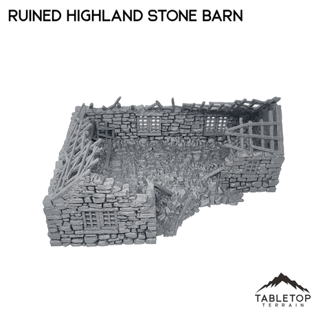 Ruined Highland Stone Barn - Country & King - Fantasy Historical Ruins