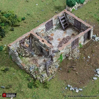 Ruined Hollyhock Cottage - Country & King - Fantasy Historical Ruins