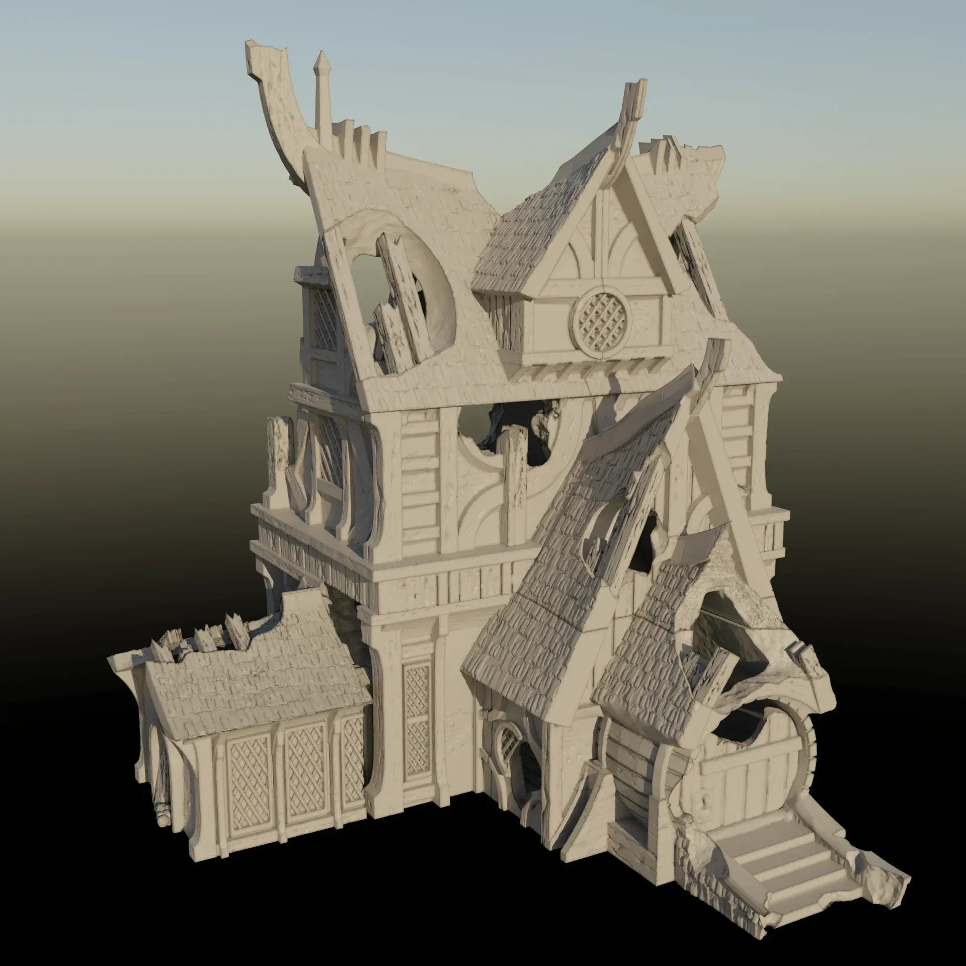 Ruined House 2 - City of Spiritdale - Fantasy Ruins