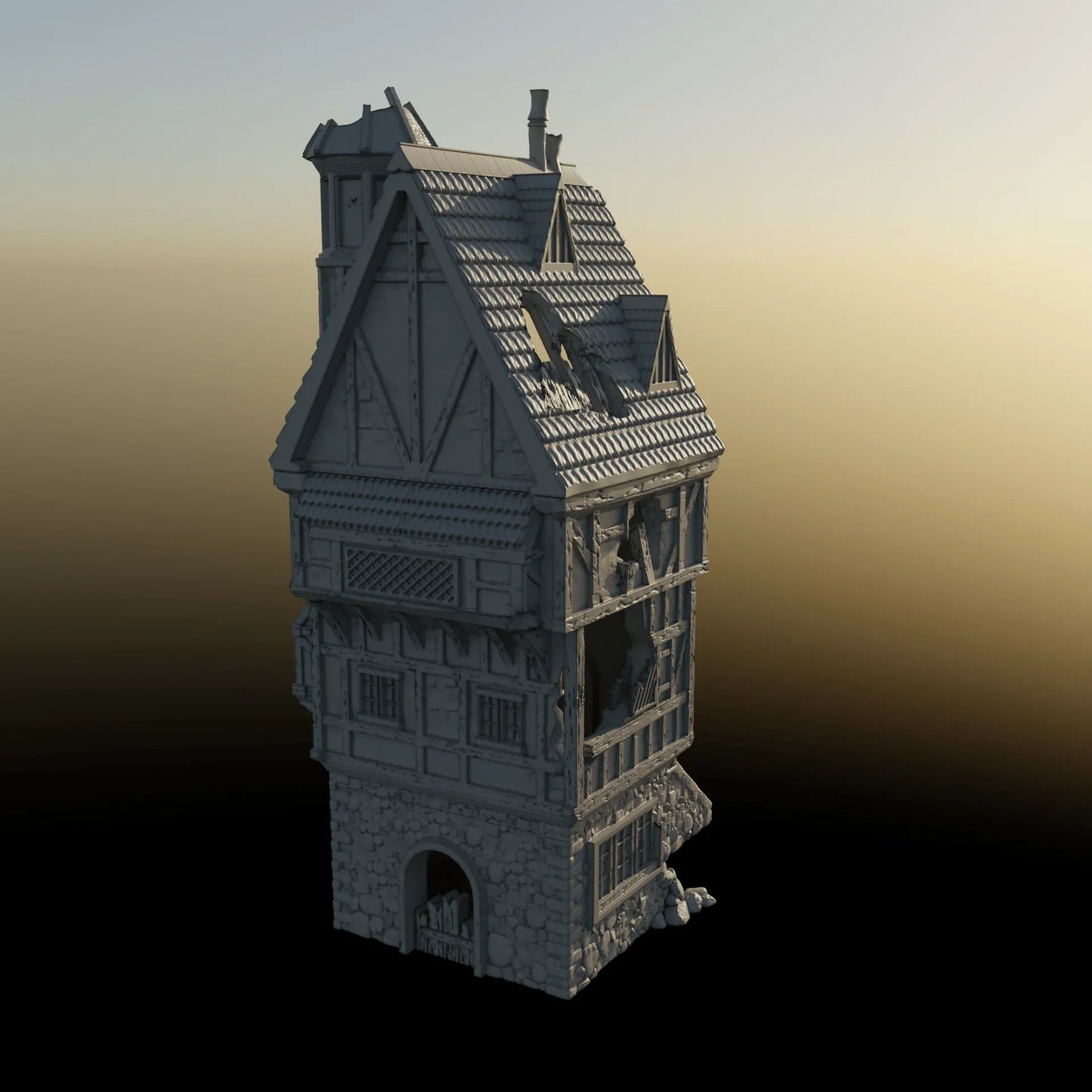 Ruined House - City of Spiritdale - Fantasy Ruins